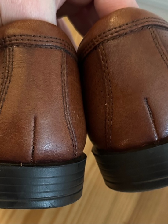 Ecco Dress Casual Shoes Loafers Mens Sz 46 US 12 / 12.5 Brown Leather Slip On main image 5